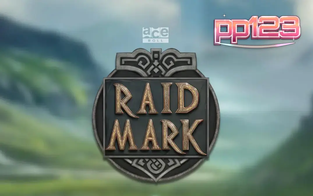 Tampilan visual slot Raidmark dengan tema Viking dan simbol rune.